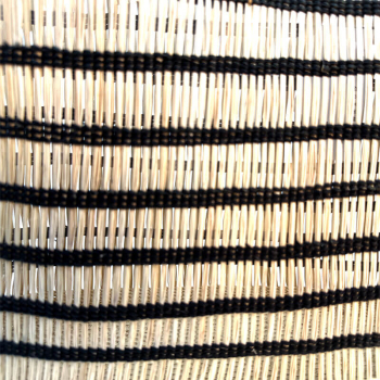 Guanabana Tote Canasto Bolso grand, Iraca, black-beige, detail